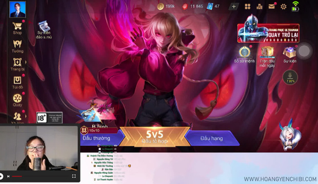 Hoàng Yến Chibi livestream