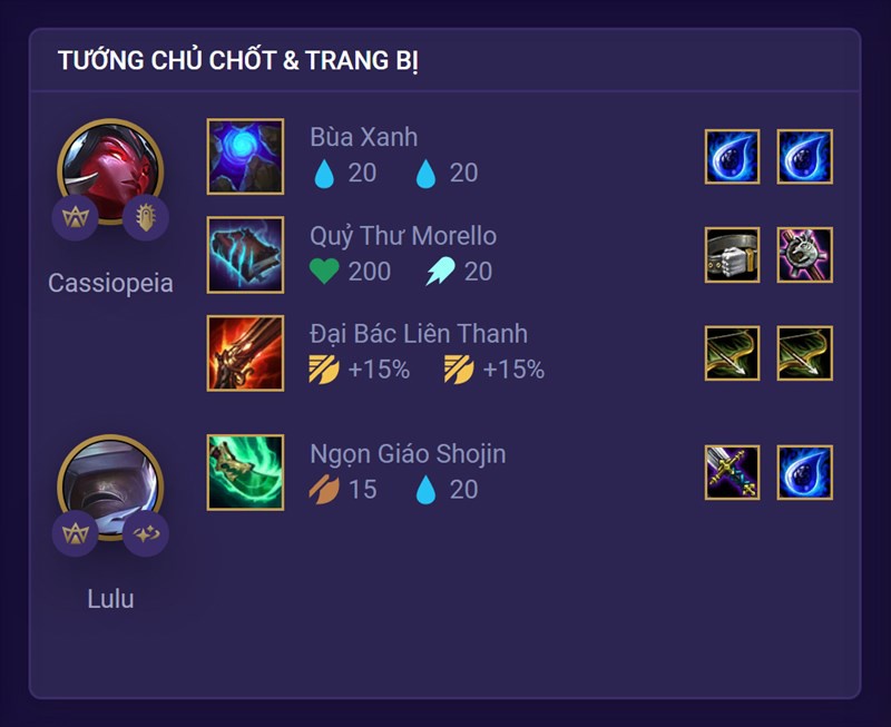 build đồ cassiopeia-9