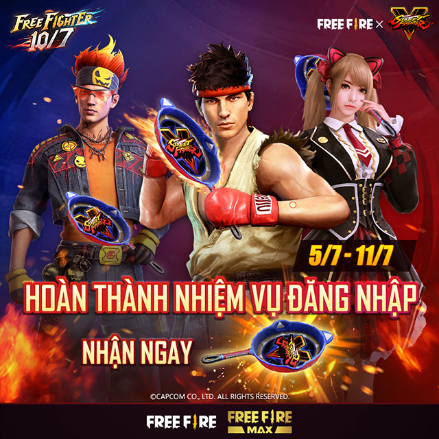 Sự kiện Free Fire và Street Fighter V bước vào Vòng Cuối ngày 10/7 này!