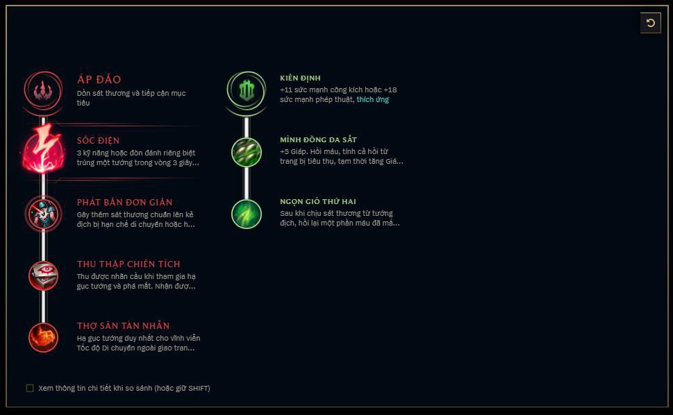 bảng ngọc bổ trợ của faker-7