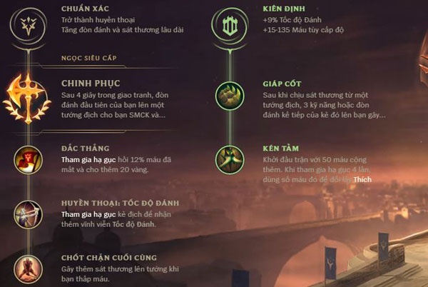 bảng ngọc bổ trợ của faker-9