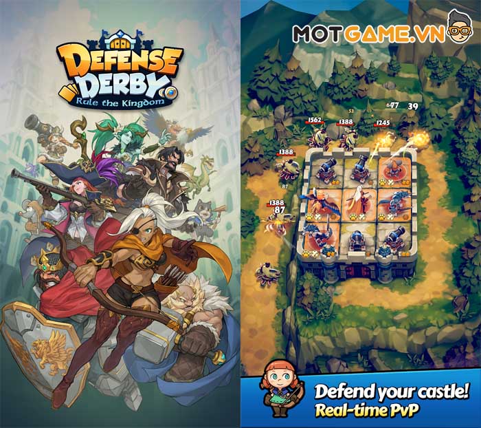 Defense Derby : Rule the Kingdom game thủ thành PvP thời gian thực!