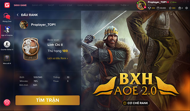 AoE Ranking - Khốc liệt ngay từ ngày test đầu tiên của GPlay